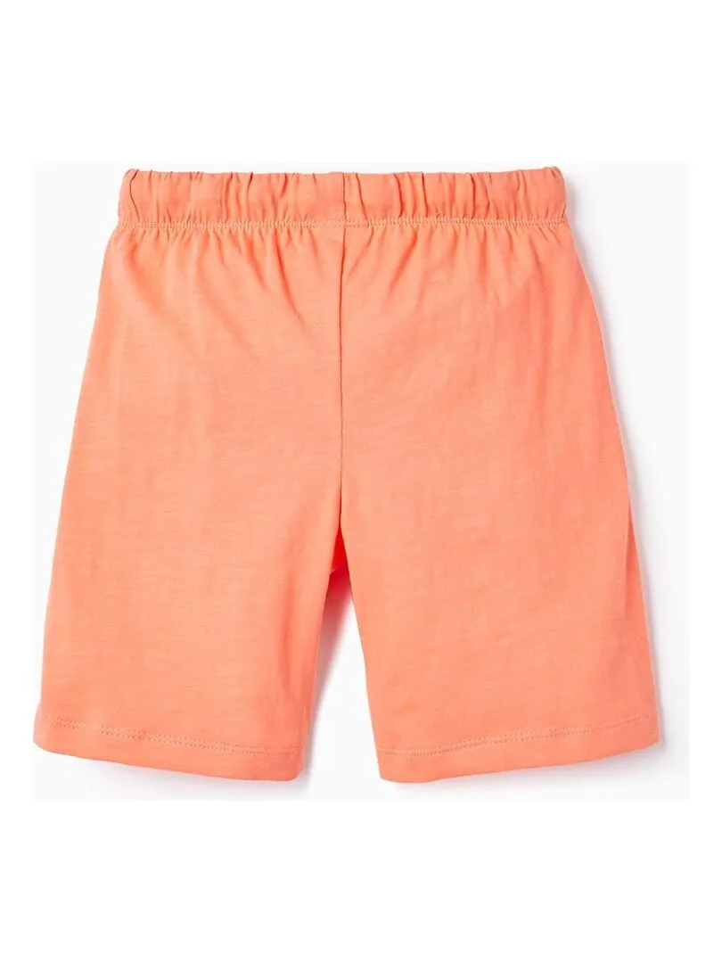 2 Shorts en Jersey de Coton pour Garçon  EXPLORING AUSTRALIA - Rose