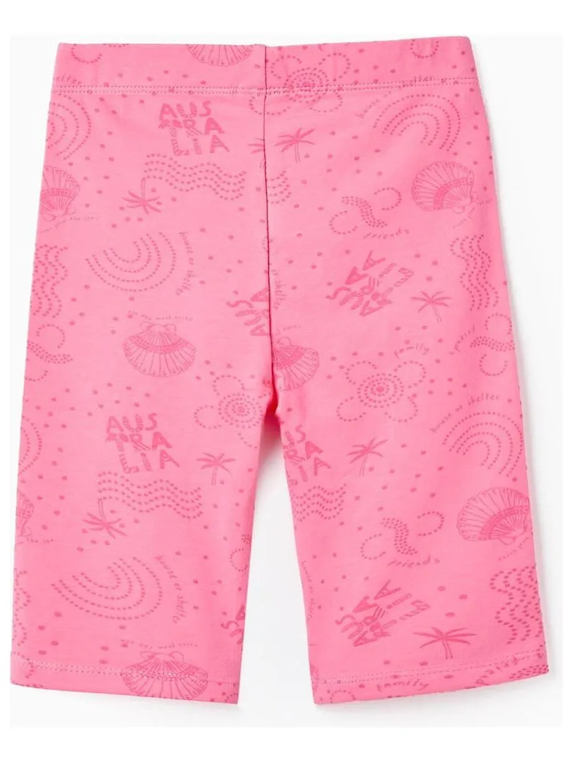 2 Shorts Moulants en Coton pour Fille 'Australia'  EXPLORING AUSTRALIA - Rose