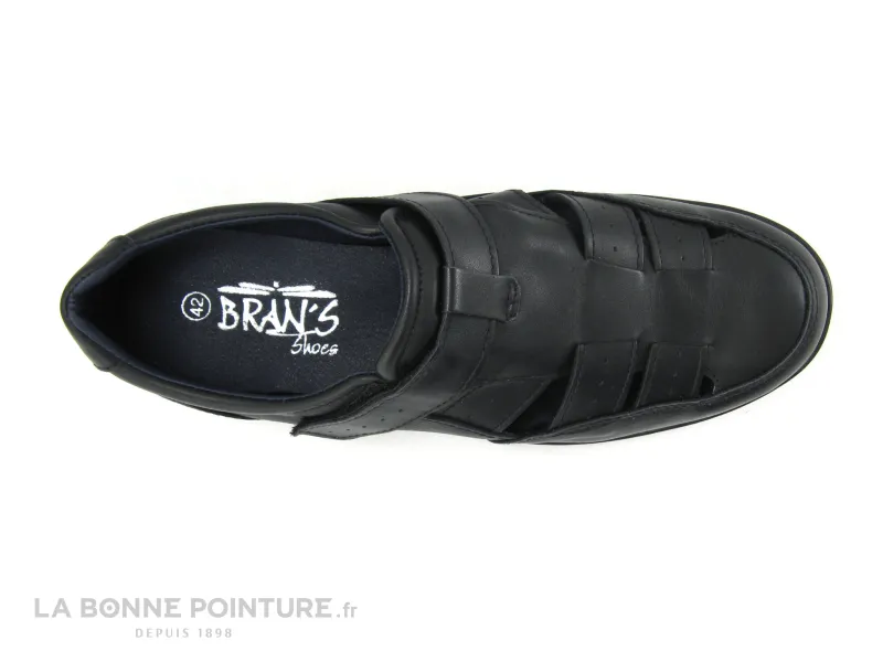 Achat chaussures Bran's Homme Chaussure ouverte, vente Brans 13125IB noir - Chaussure aeree Homme