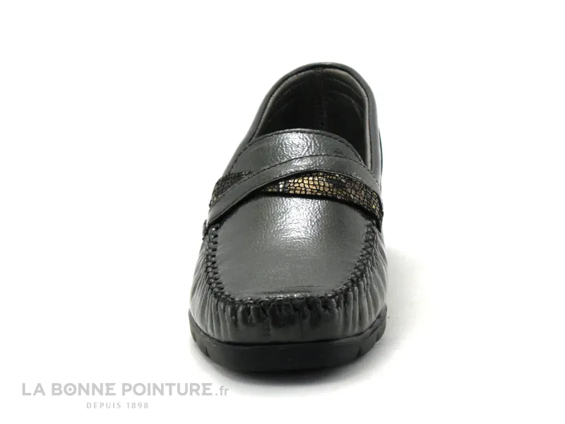 Achat chaussures Pedi Girl Femme Mocassin, vente Pedi Girl LOFEN - Laiton - Noir verni - Chaussure sans gene Femme