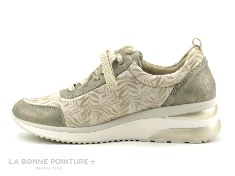 Achat chaussures Remonte Femme Basket, vente Remonte D2401-60 - Beige combine - Basket talon compense