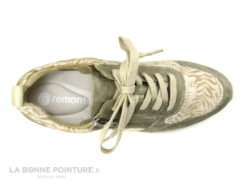 Achat chaussures Remonte Femme Basket, vente Remonte D2401-60 - Beige combine - Basket talon compense