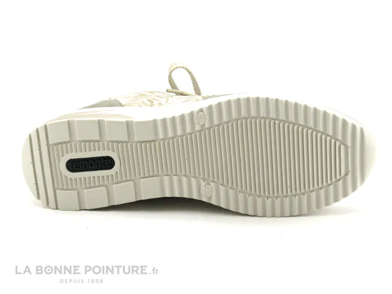 Achat chaussures Remonte Femme Basket, vente Remonte D2401-60 - Beige combine - Basket talon compense