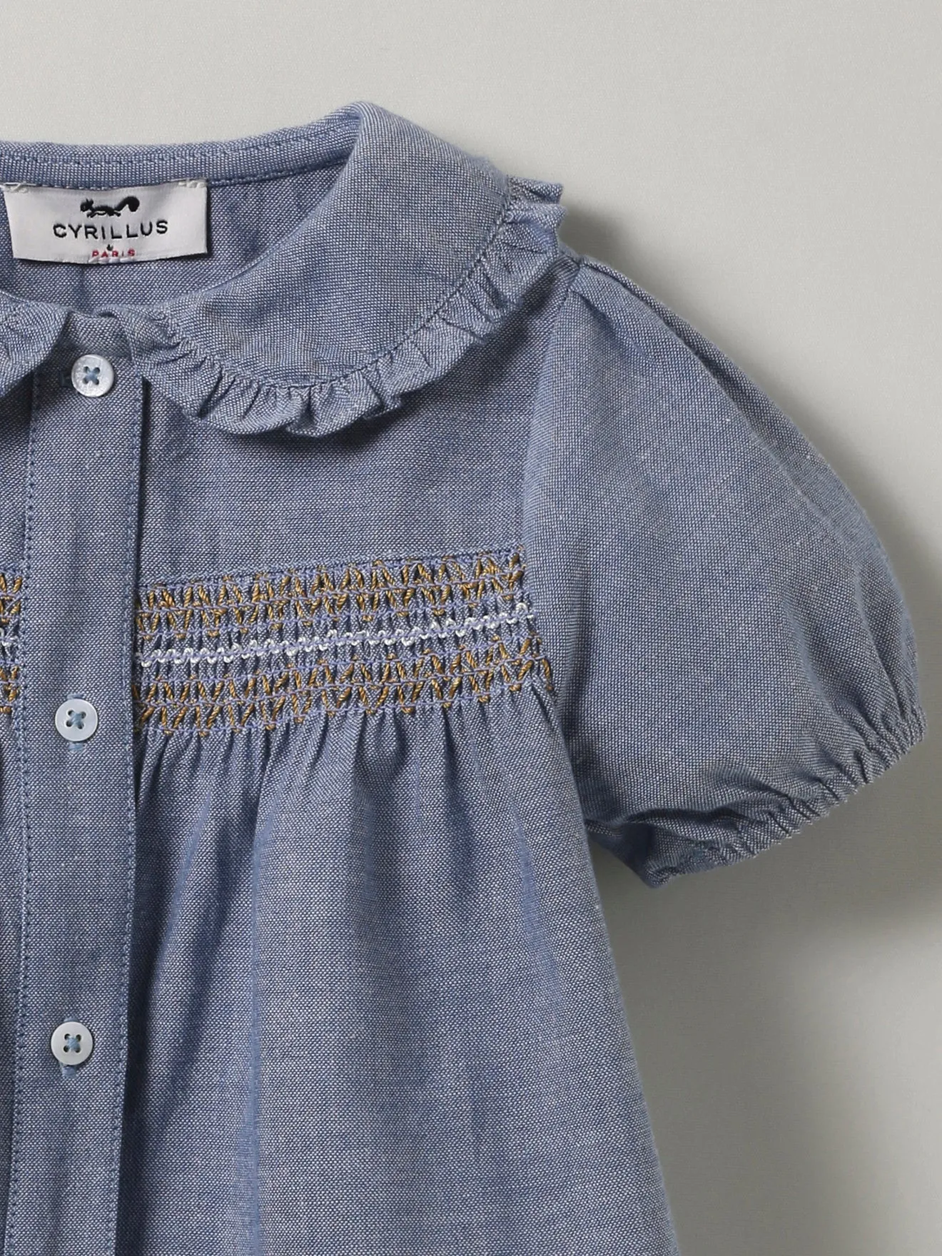 Blouse chambray bébé