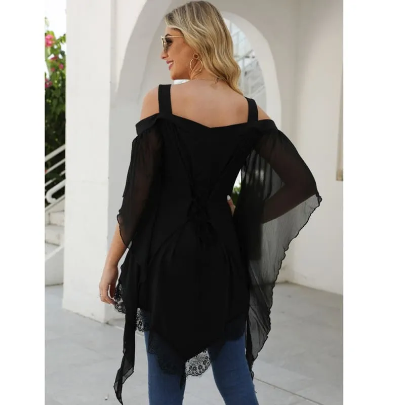 Blouse femme chic noir