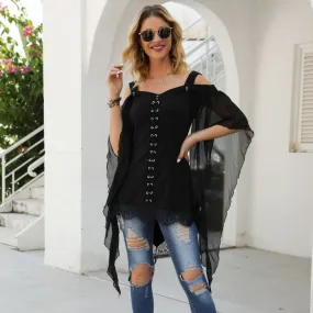 Blouse femme chic noir