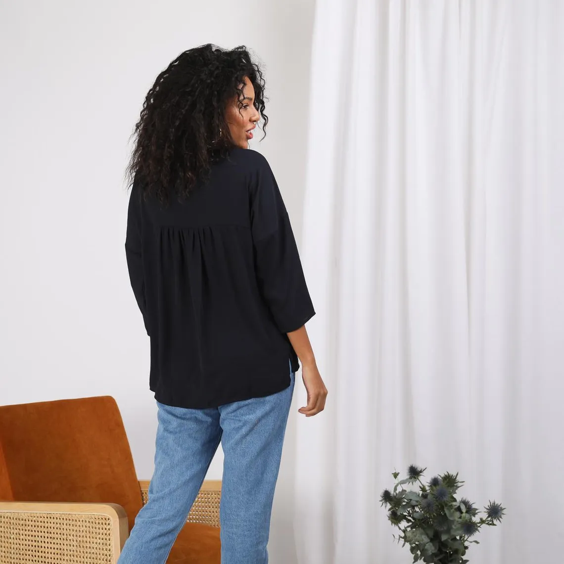 Blouse fluide manches 3/4 Eve | Blouse 3 SUISSES