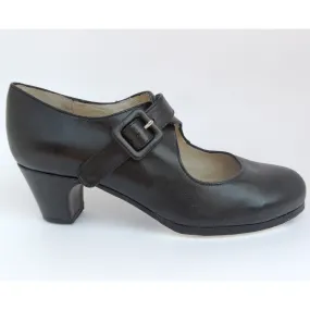 Chaussures Begoña Cervera M40 TABLAS Cuir noir - Avant scène