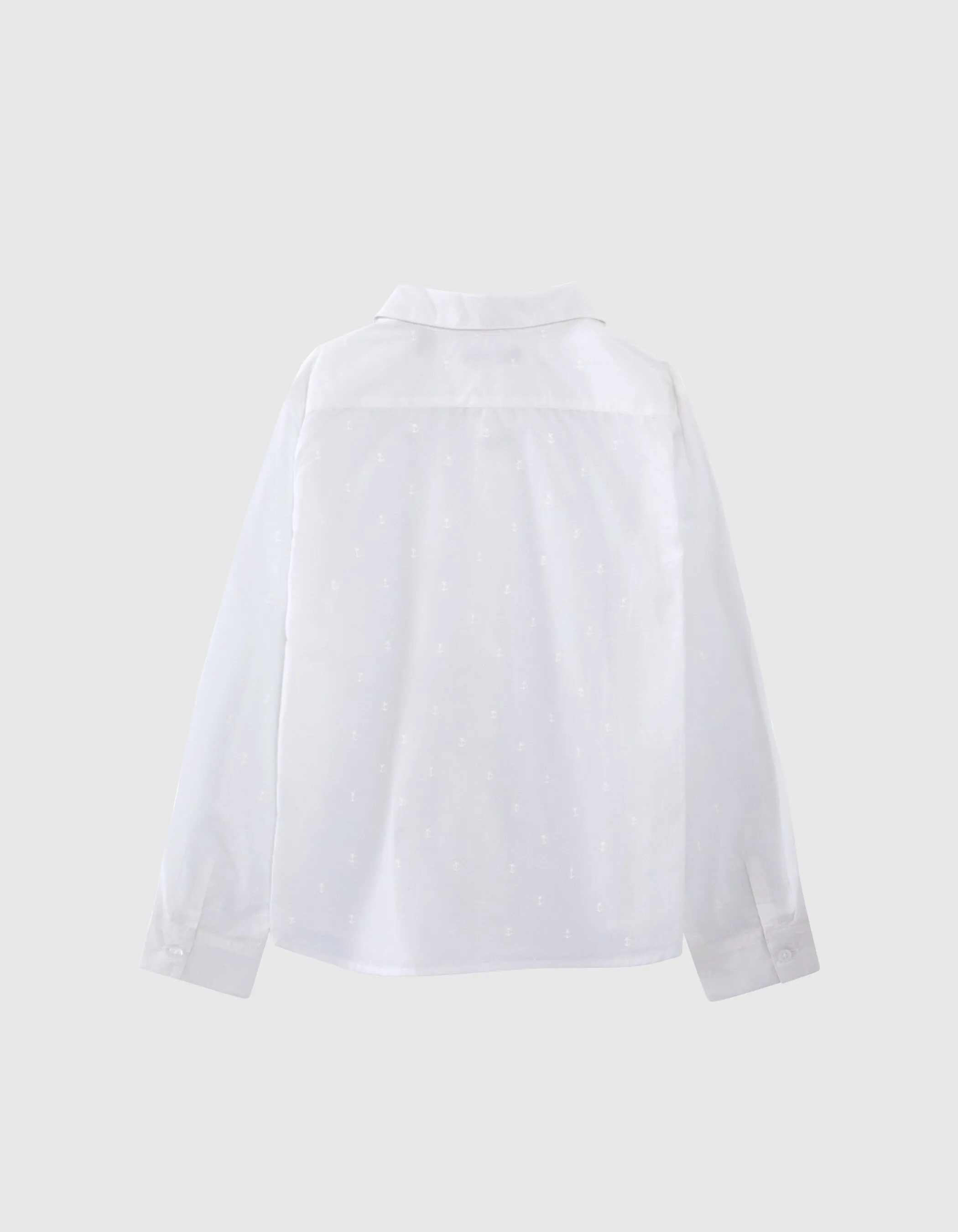 Chemise blanche imprimé ancres garçon