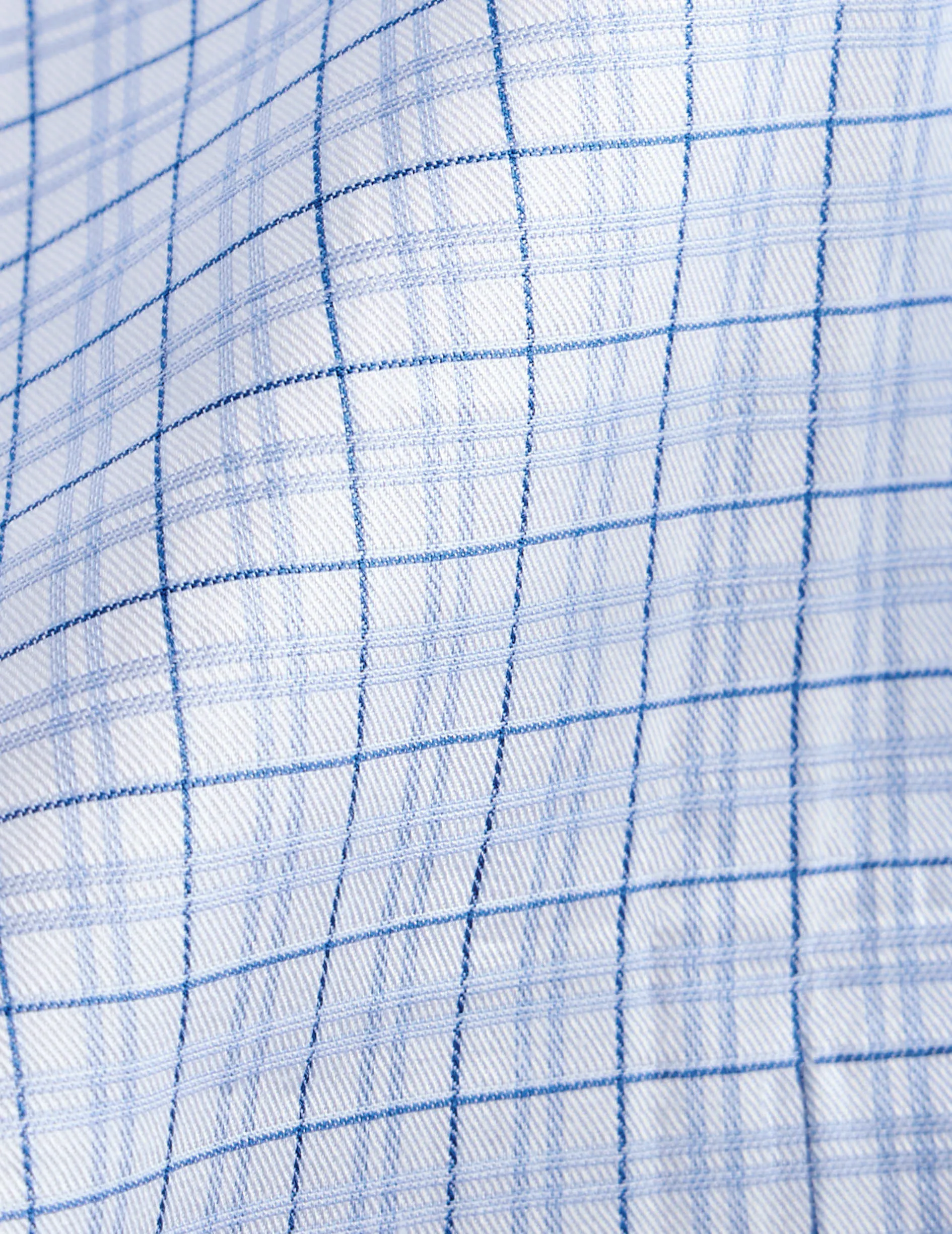 Chemise classique à carreaux bleus