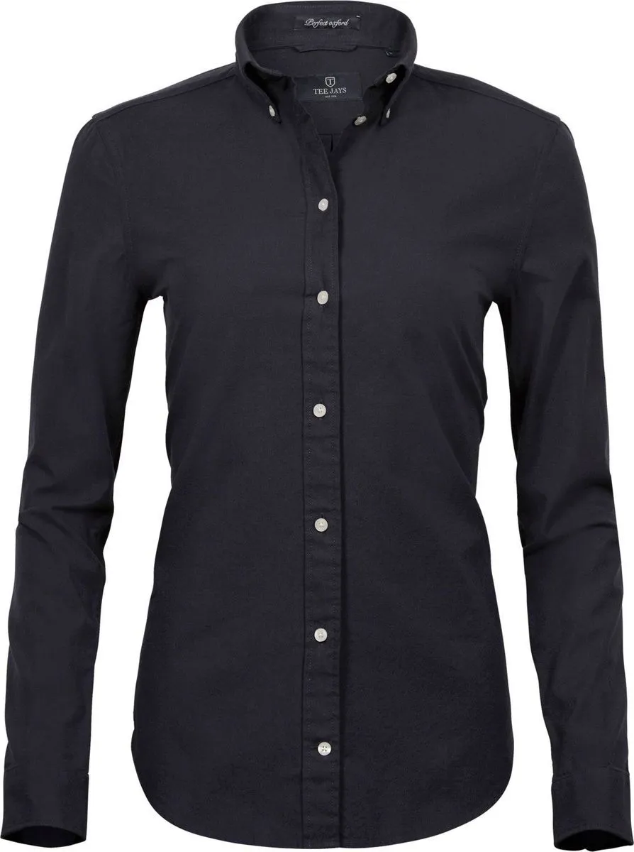 Chemise femme Oxford - 4001 - noir - manches longues 