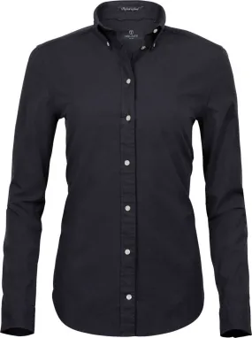 Chemise femme Oxford - 4001 - noir - manches longues 