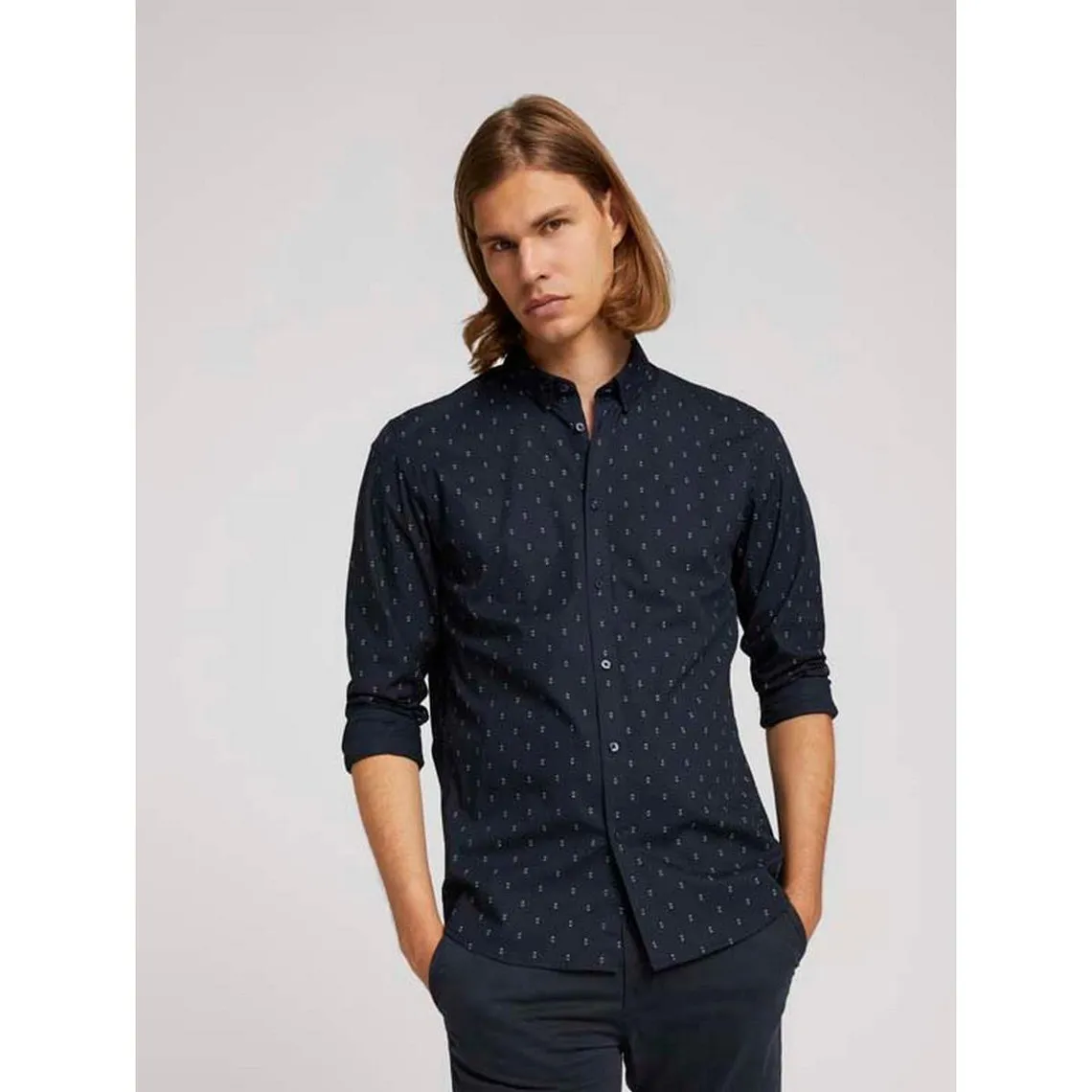 Chemise imprimée bleue | 3 Suisses