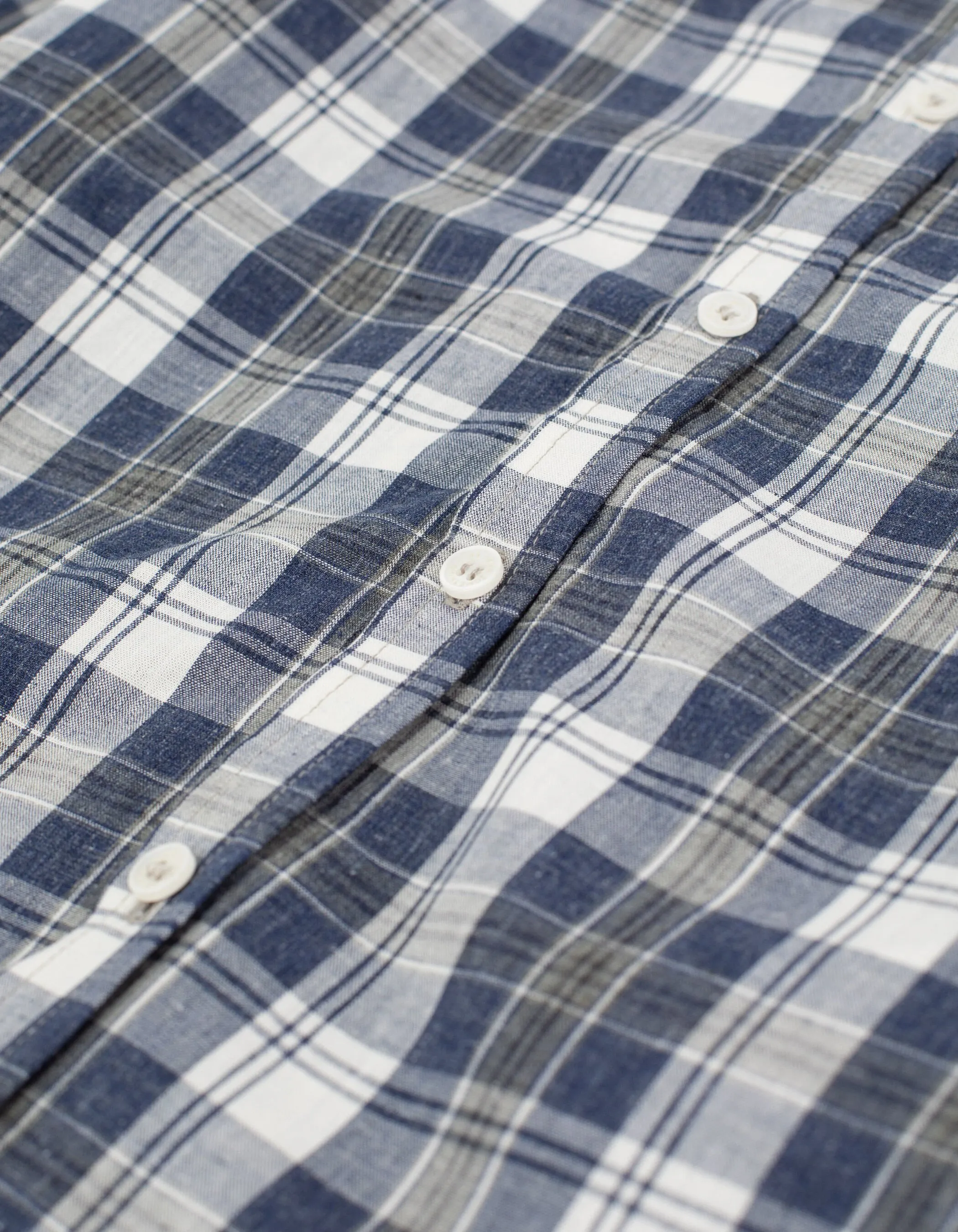 Chemise indigo à carreaux garçon 