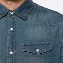 Chemise Service Denim Homme Manches Longues - TOPTEX