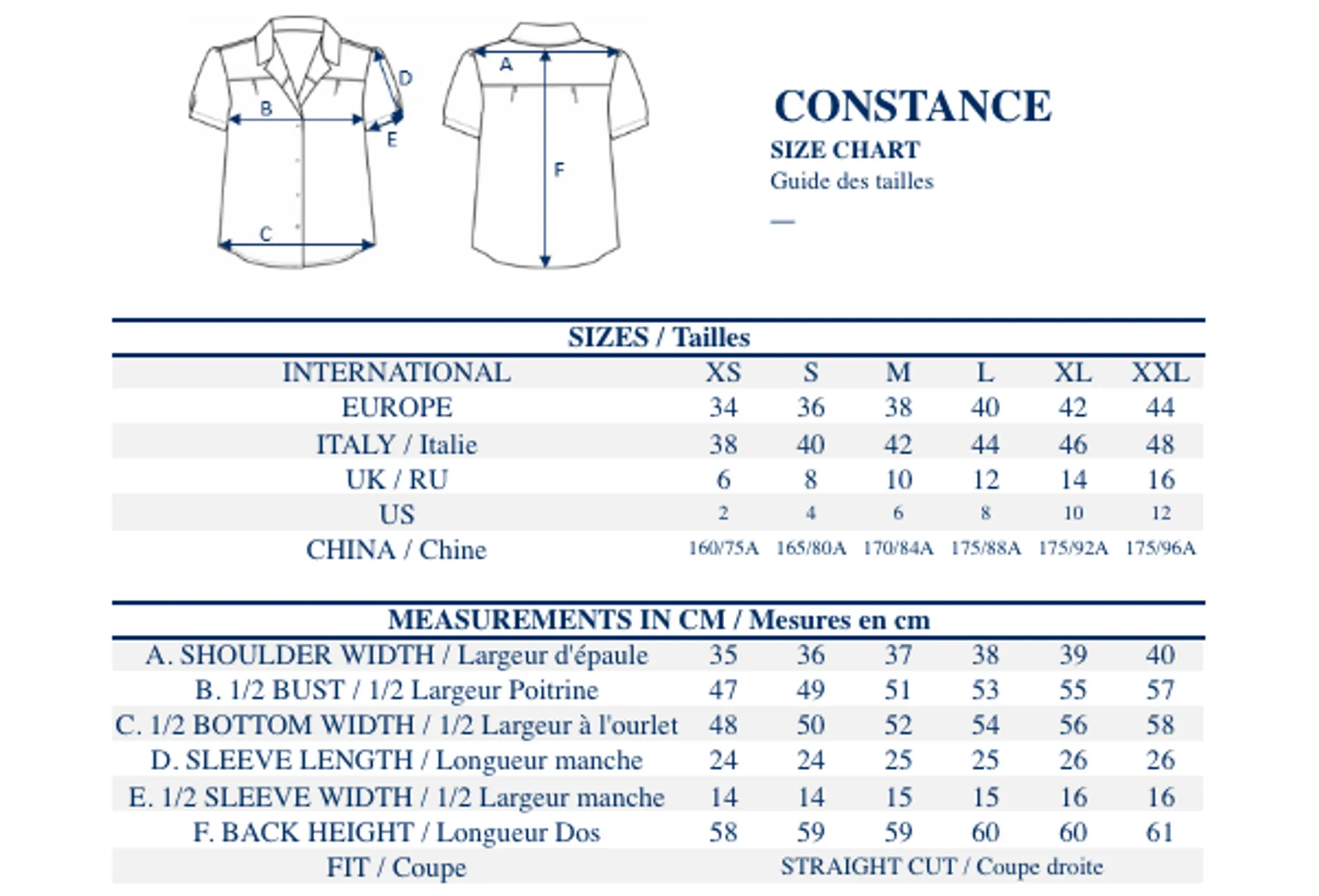 Chemisier Constance bleu