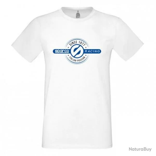 Collection de t shirts Sparco Teamwork 20 designs et coloris au choix Italian passion blanc