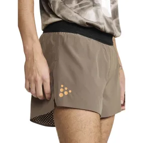 CRAFT PRO HYPERVENT SPLIT SHORTS 2 DK CLAY - Short de Running Homme