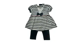 Ensemble en coton bébé fille avec robe manches courtes et legging ORIANNA