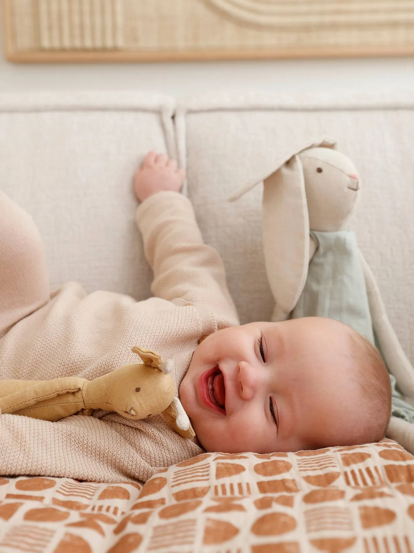 Ensemble en tricot pull et legging naissance bébé beige - Vertbaudet