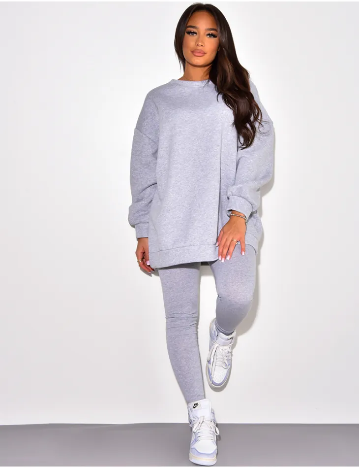 Ensemble sweat oversize et legging / 48915 - JEANS INDUSTRY