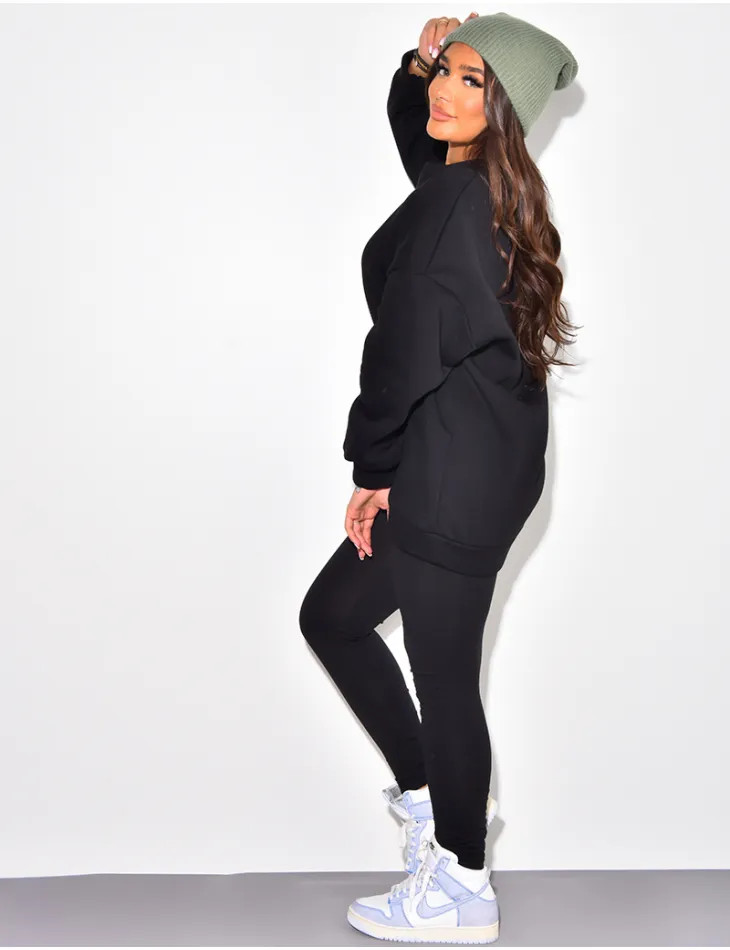 Ensemble sweat oversize et legging / 48915 - JEANS INDUSTRY