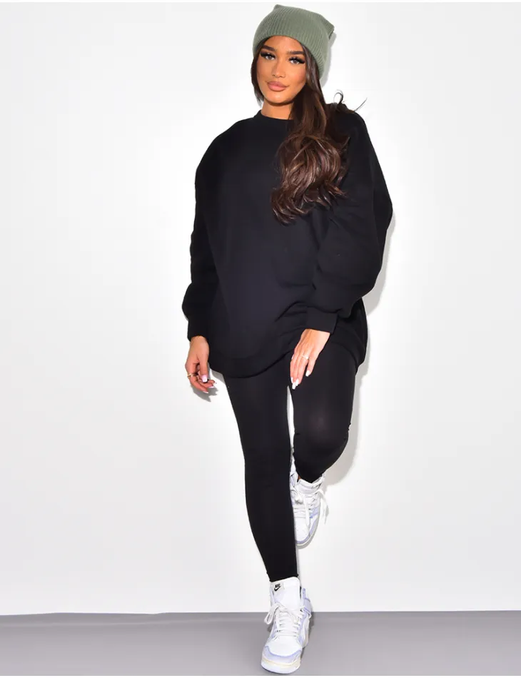 Ensemble sweat oversize et legging / 48915 - JEANS INDUSTRY