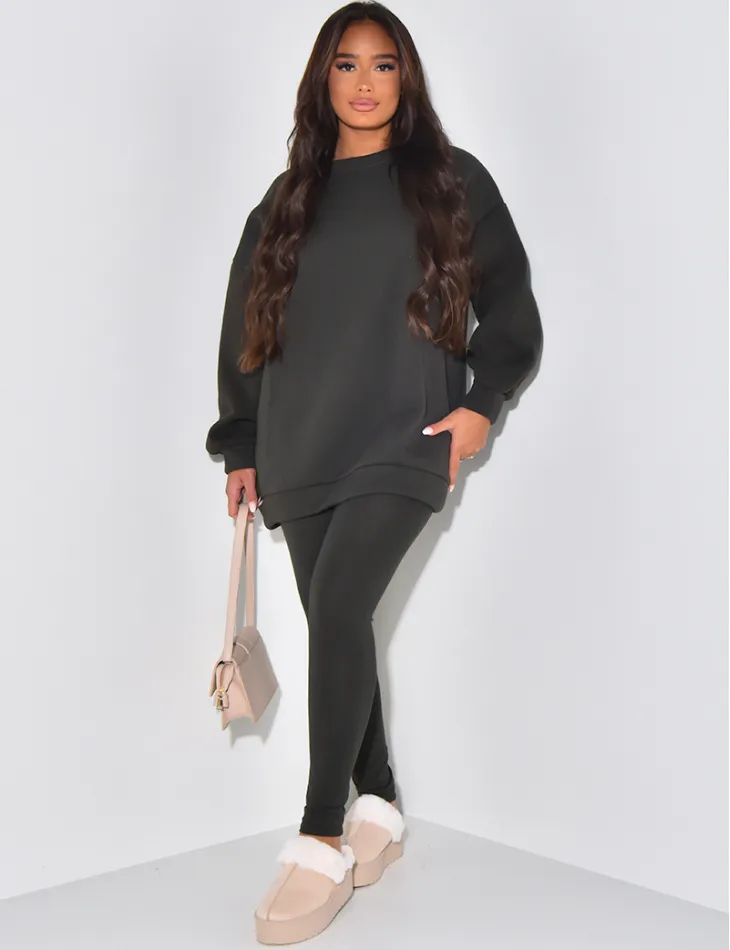 Ensemble sweat oversize et legging / 48915 - JEANS INDUSTRY