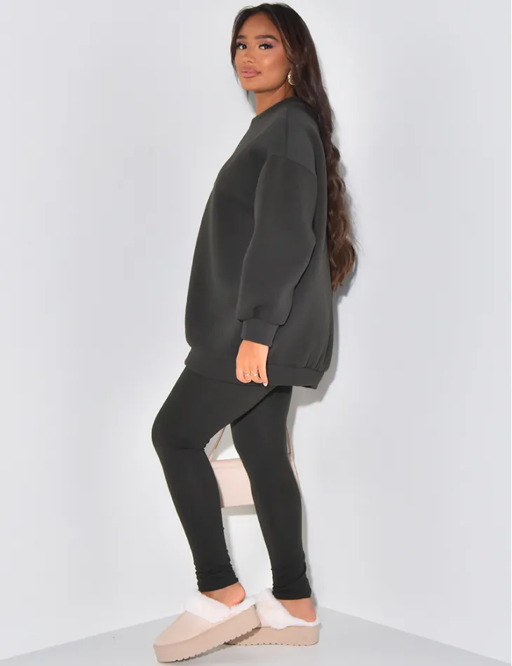 Ensemble sweat oversize et legging / 48915 - JEANS INDUSTRY