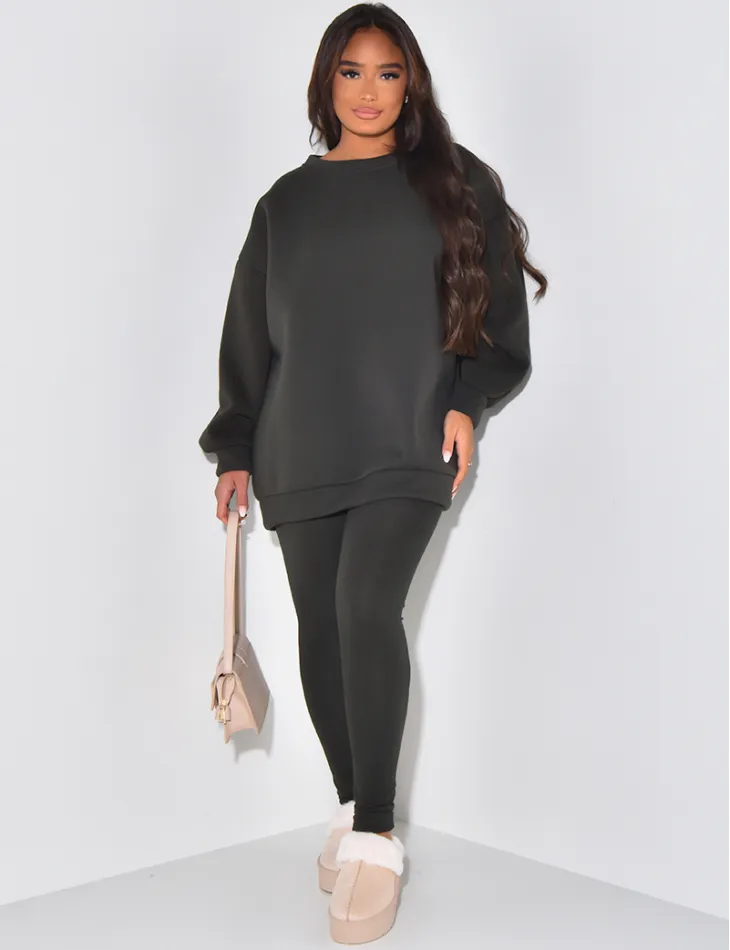 Ensemble sweat oversize et legging / 48915 - JEANS INDUSTRY