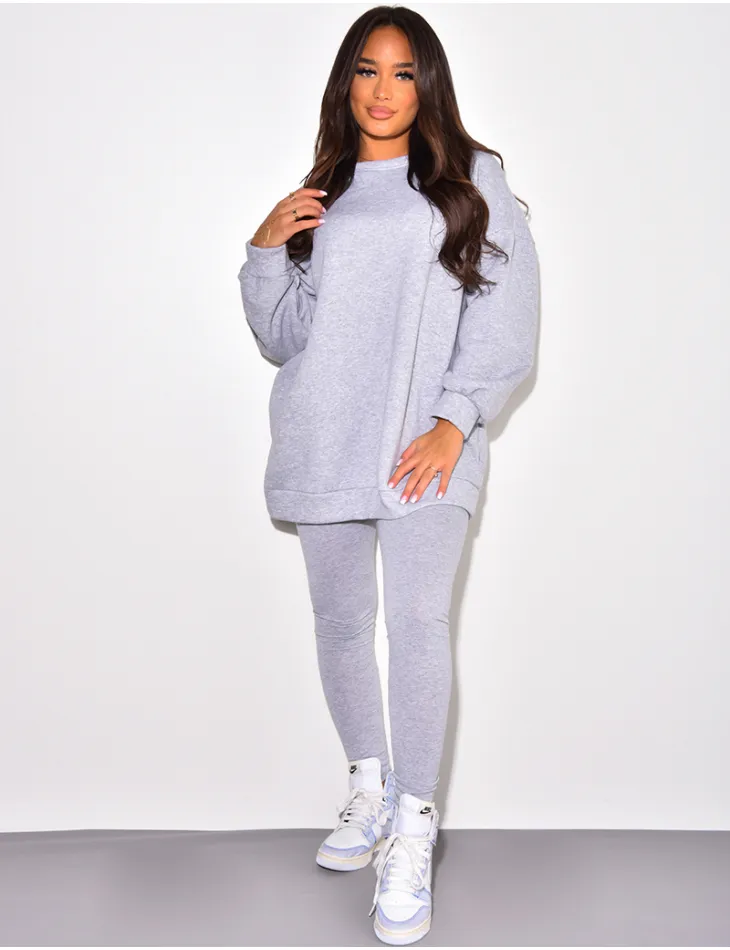 Ensemble sweat oversize et legging / 48915 - JEANS INDUSTRY