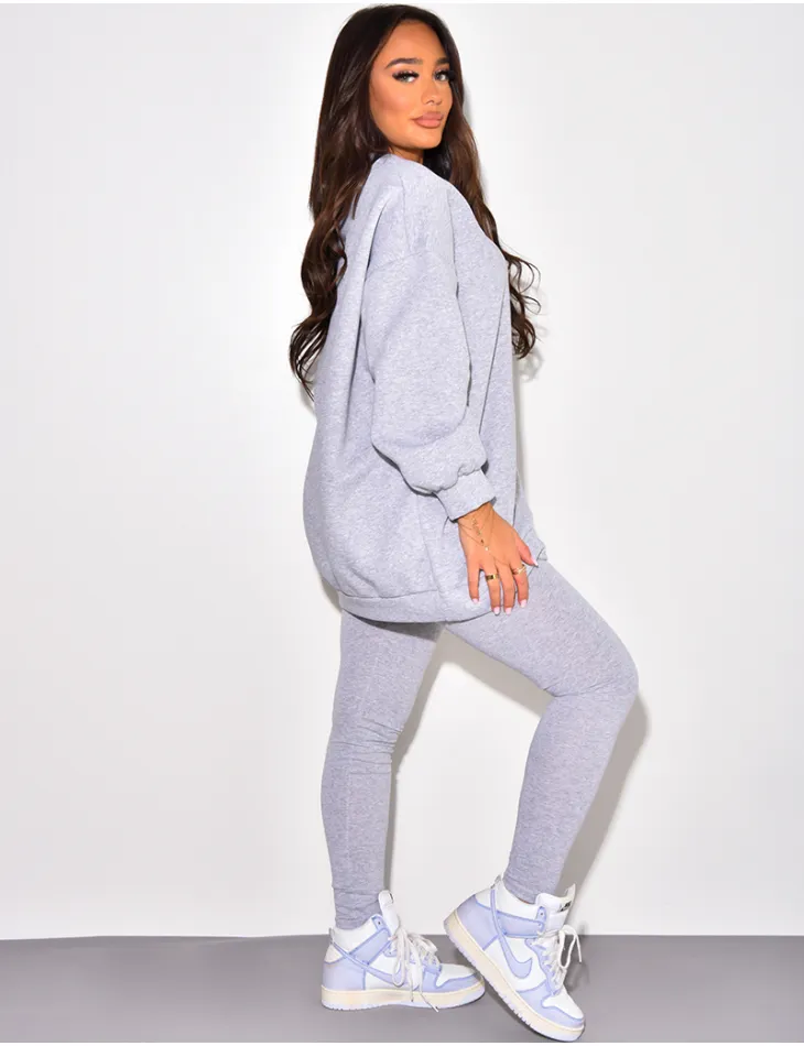 Ensemble sweat oversize et legging / 48915 - JEANS INDUSTRY