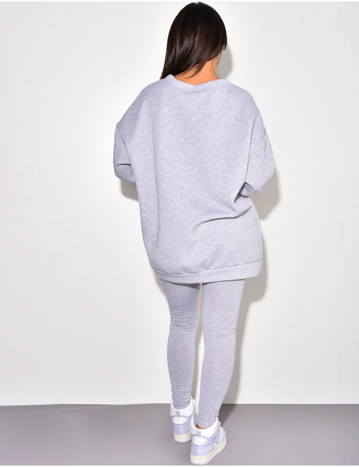 Ensemble sweat oversize et legging / 48915 - JEANS INDUSTRY