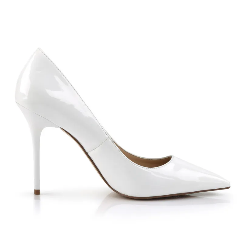 Escarpin blanc talon aiguille petite et grande pointure