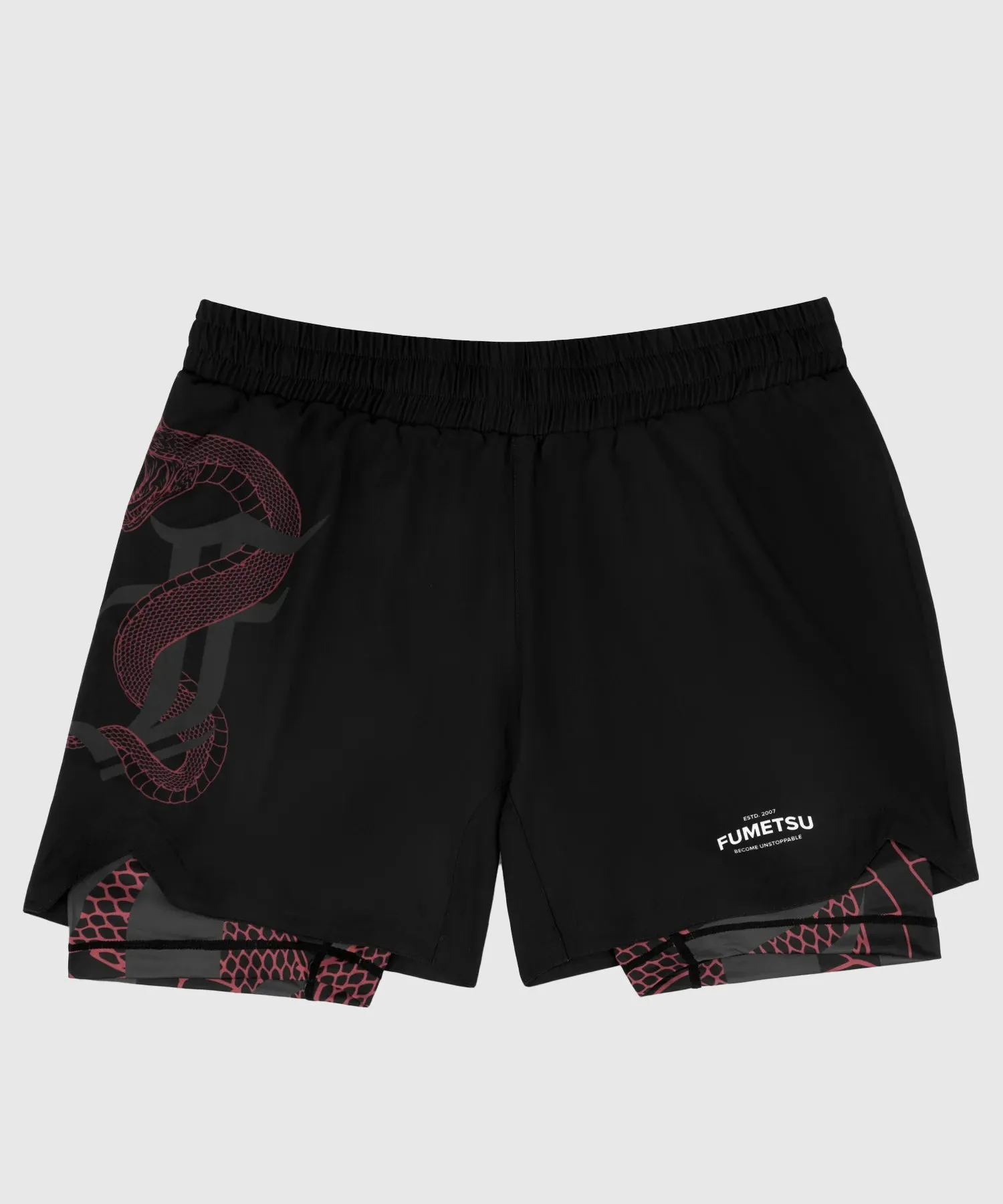 Fightshort Fumetsu Dual Layer Anaconda - Noir/Rouge