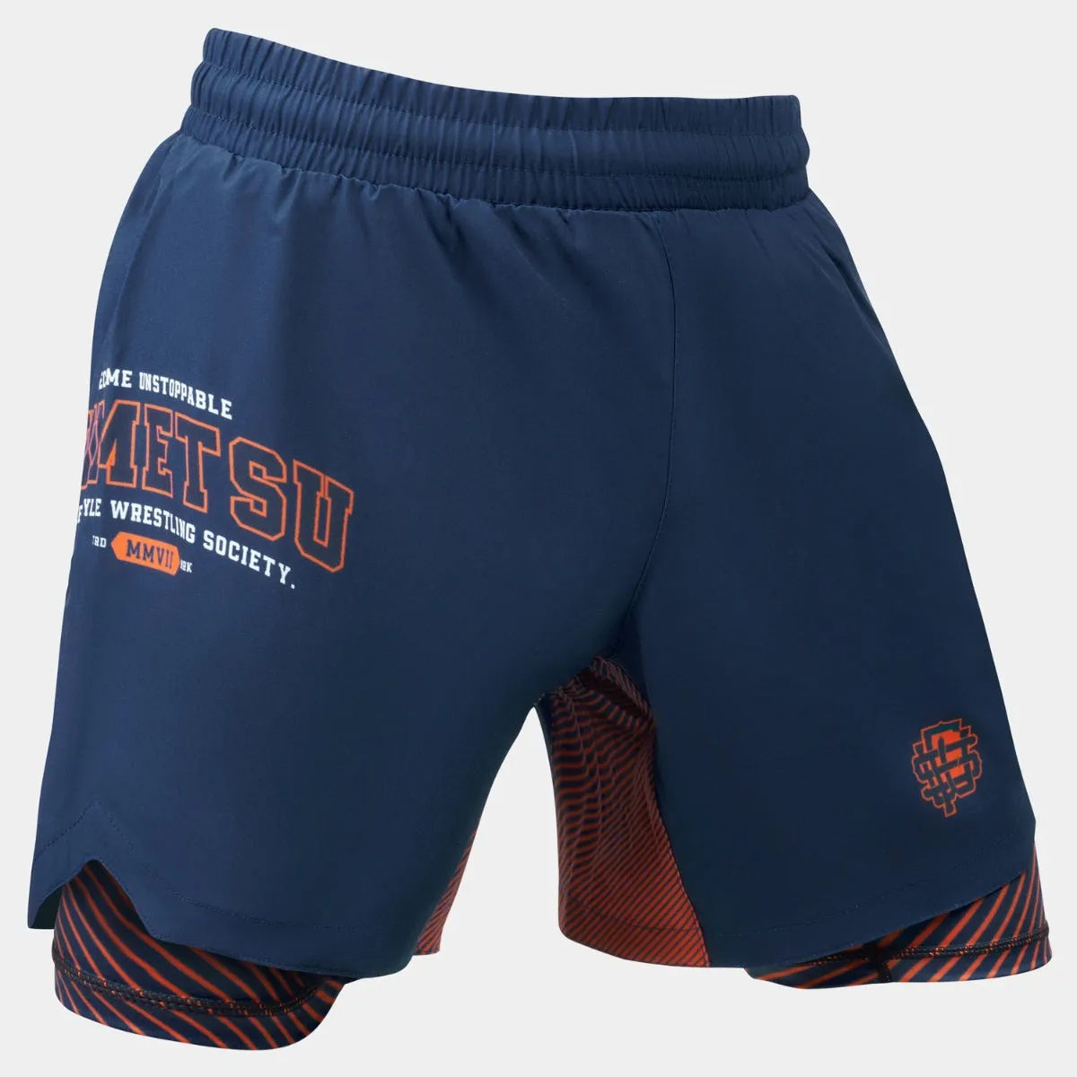 Fightshort Fumetsu Dual Layer Varsity - Bleu Marine