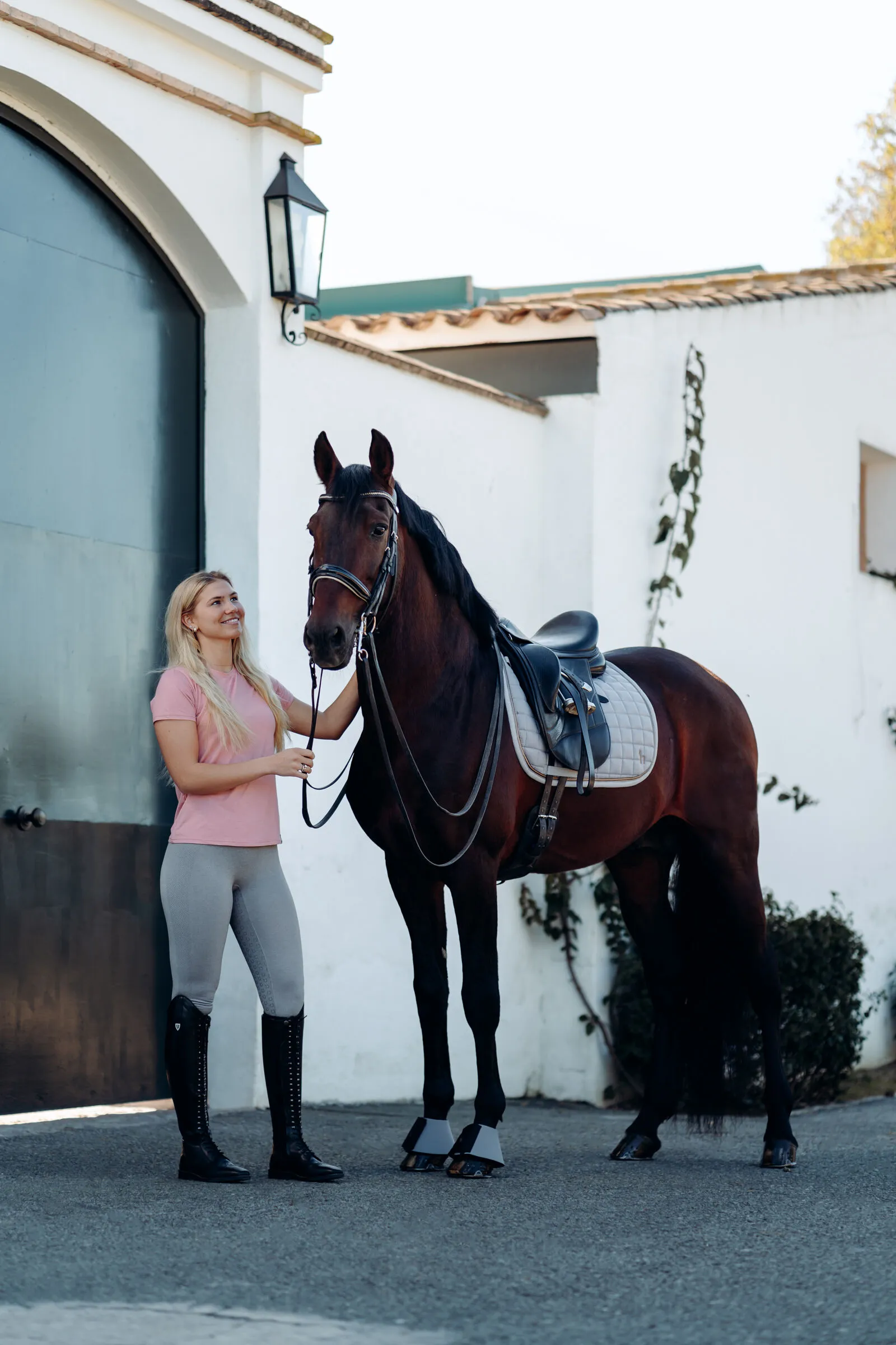 Horze Tee-shirt fonctionnel Horse Nina avec impression cheval pour femme