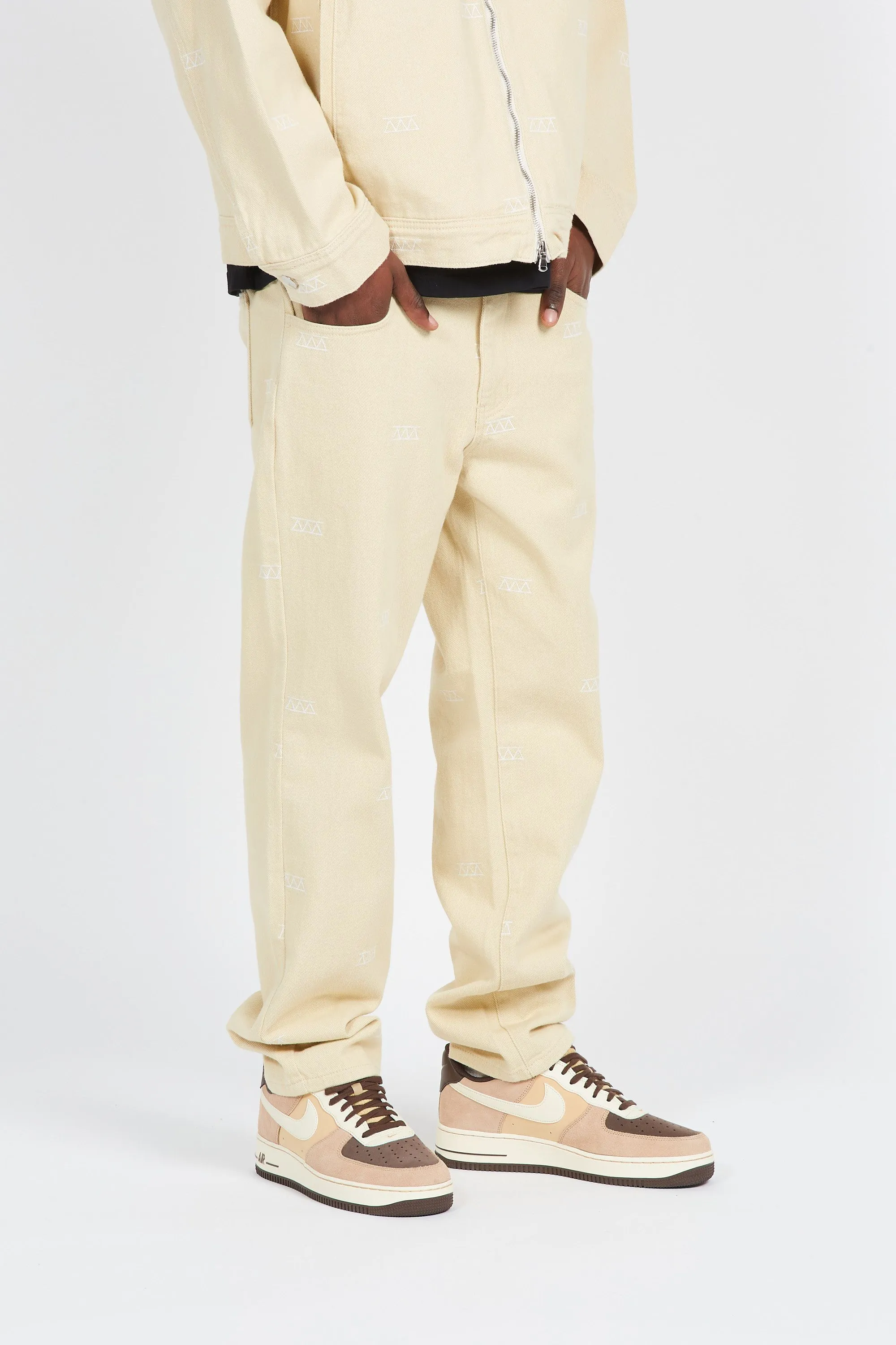 Jean Beige Hologram - Homme | Citadium