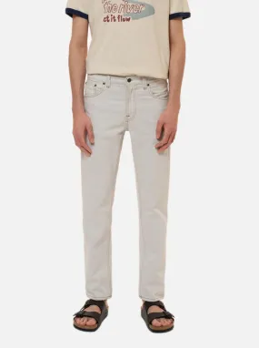 Jean droit blanc en coton recyclé - gritty jackson clay white homme