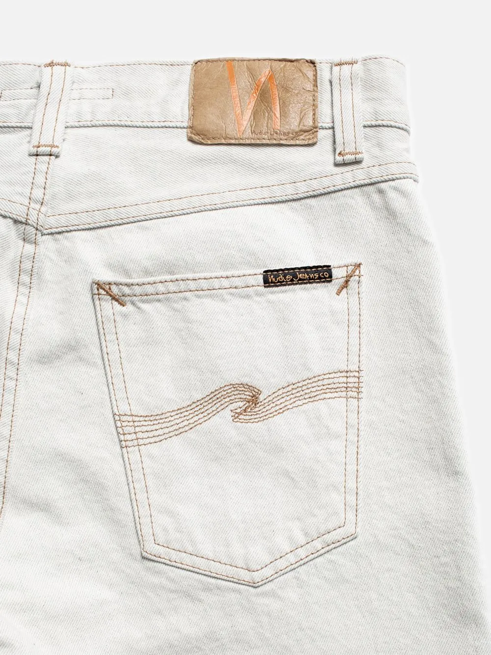 Jean droit blanc en coton recyclé - gritty jackson clay white homme