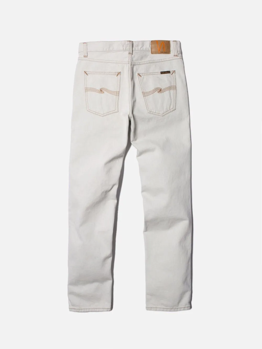 Jean droit blanc en coton recyclé - gritty jackson clay white homme