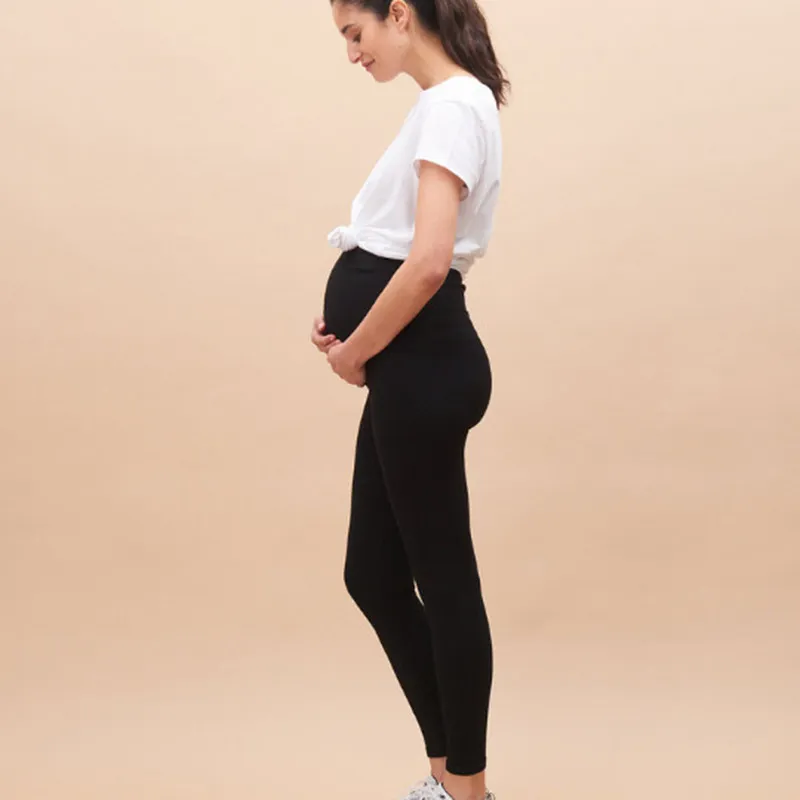 JOLIBUMP - LEGGING COTELE NOIR COTON BIO - littlecasba.com