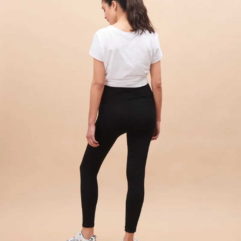 JOLIBUMP - LEGGING COTELE NOIR COTON BIO - littlecasba.com