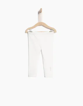 Legging blanc bébé fille