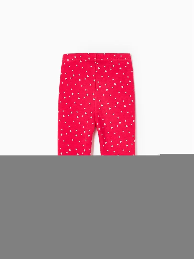 Legging Effet Thermique Bébé Fille 'Trèfle'   READY PLAYER - Rose foncé