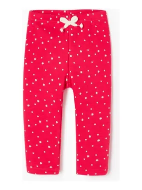 Legging Effet Thermique Bébé Fille 'Trèfle'   READY PLAYER - Rose foncé