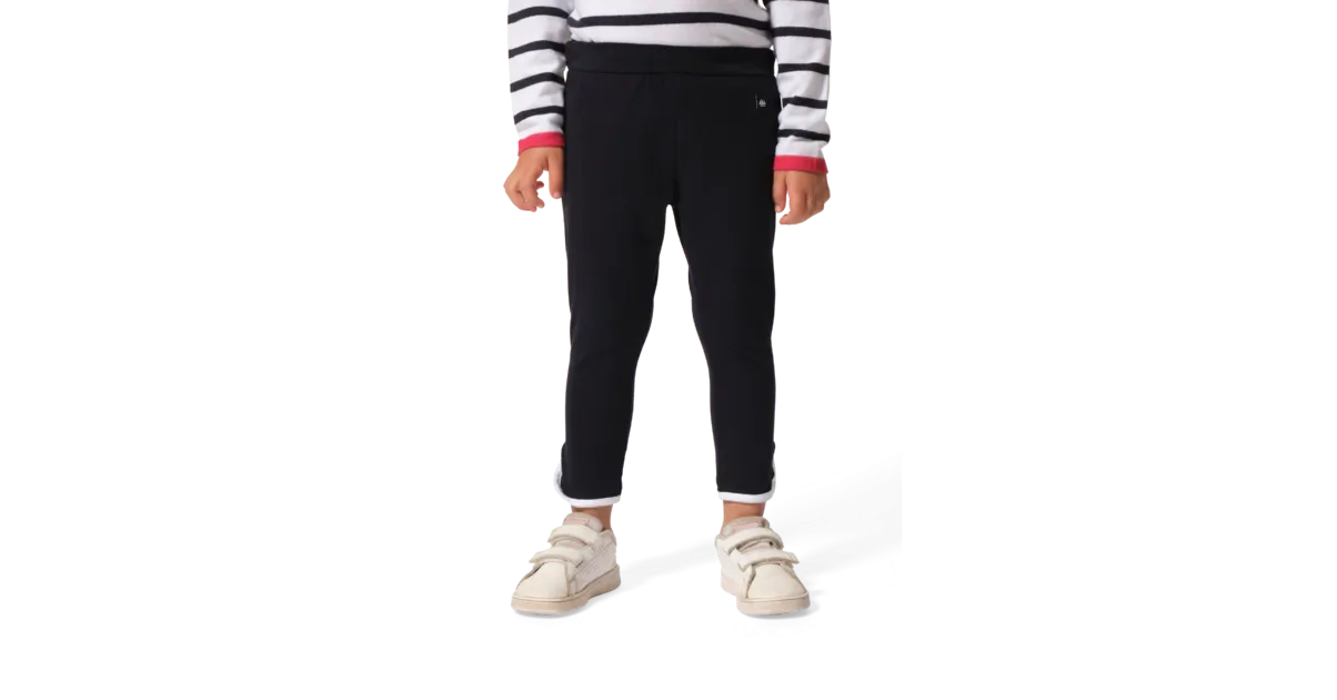 Legging en coton fille avec découpes et fantaisies bas de jambe XEDINA