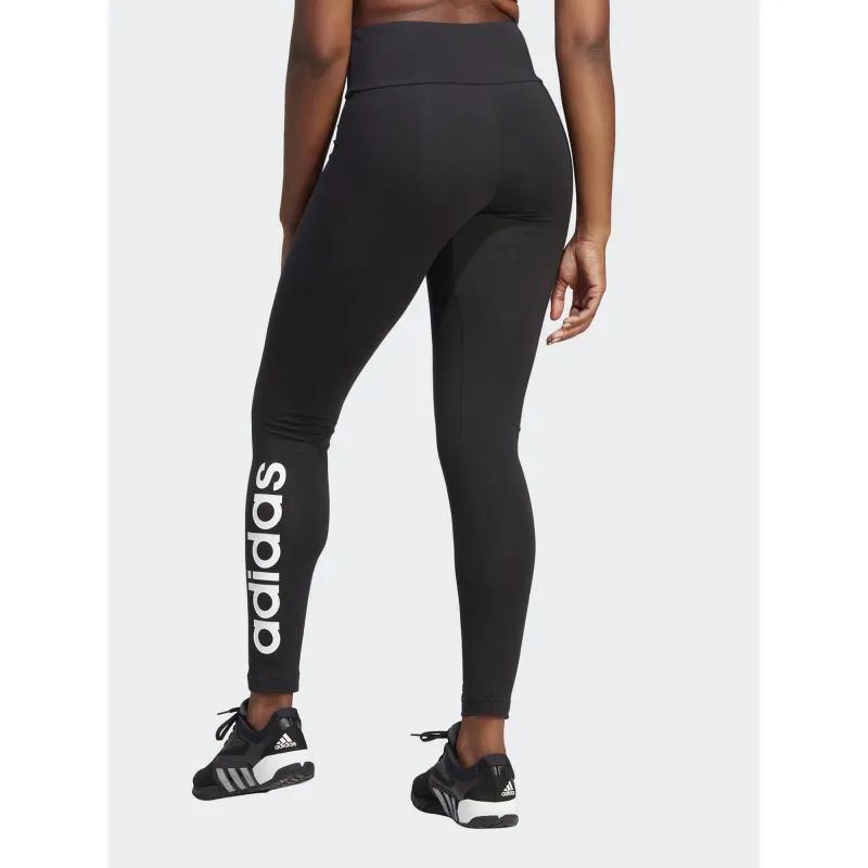 Legging linear logo noir femme - Adidas | wimod