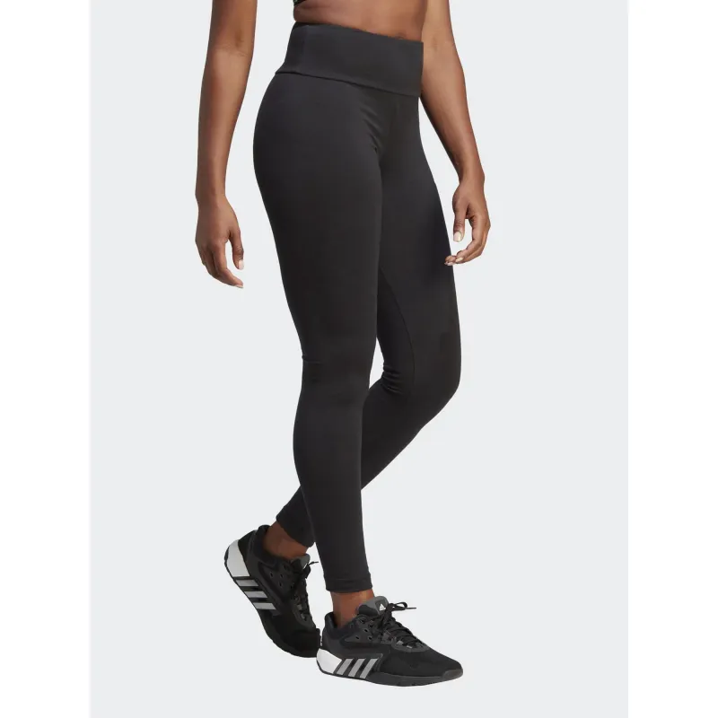 Legging linear logo noir femme - Adidas | wimod