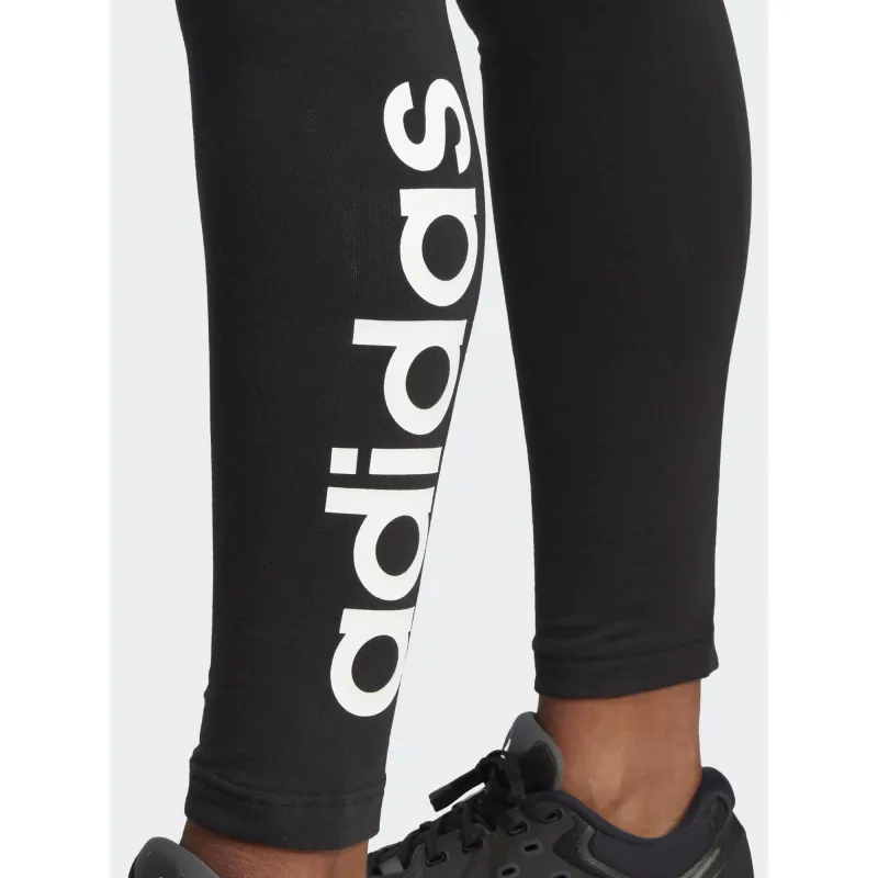 Legging linear logo noir femme - Adidas | wimod